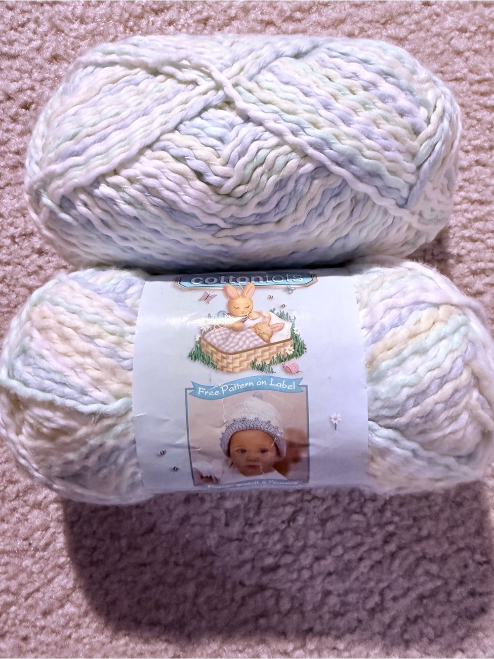 Bernat Cottontots Yarn Ombre WONDER DREAMS Lot Of 2 Skeins